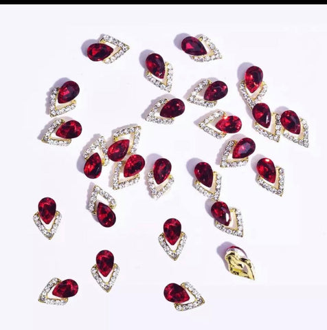2PCS NAIL CHARM RHOMBUS
