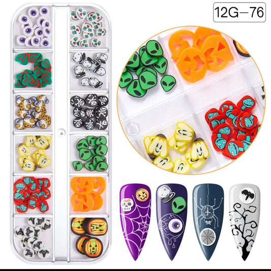 Halloween Mixed Clay Nail Art 12G-76