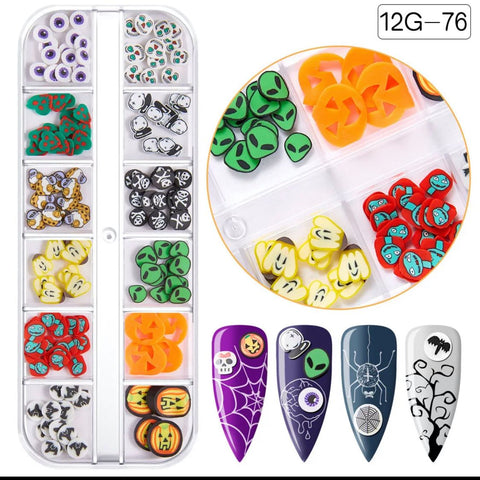 Halloween Mixed Clay Nail Art 12G-76