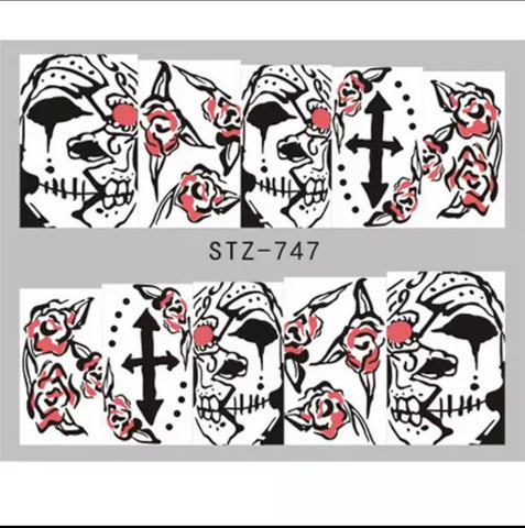 Halloween Water Transfer Sickers/747