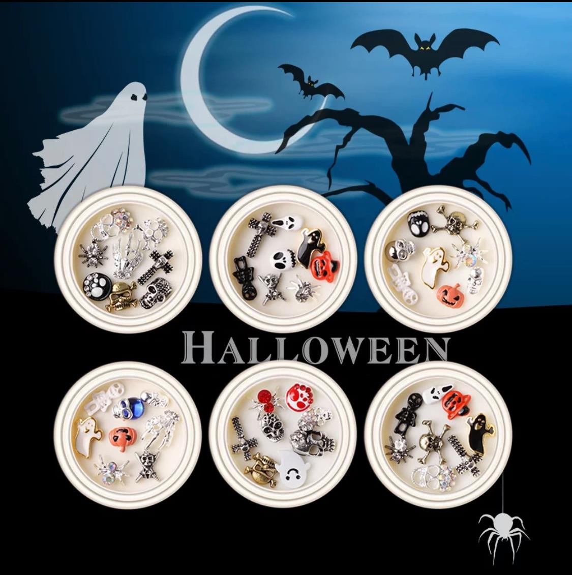 6 Boxs Halloween Nail Charm