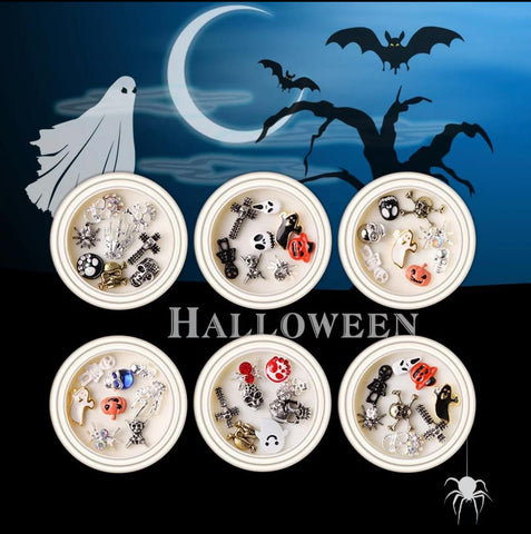 6 Boxs Halloween Nail Charm