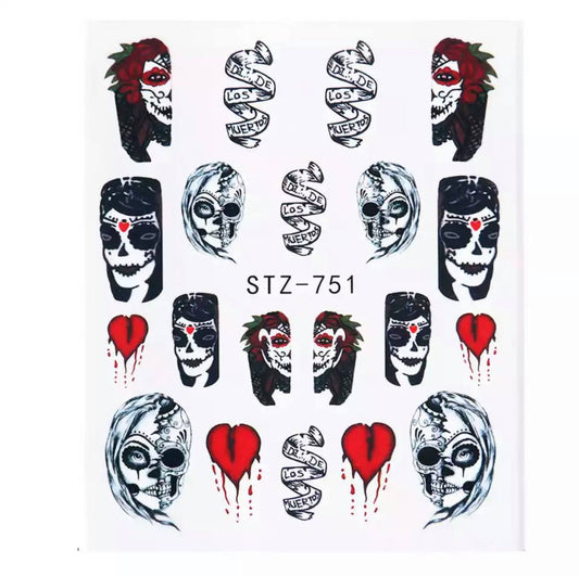 Halloween Water Transfer Sickers/7̀51