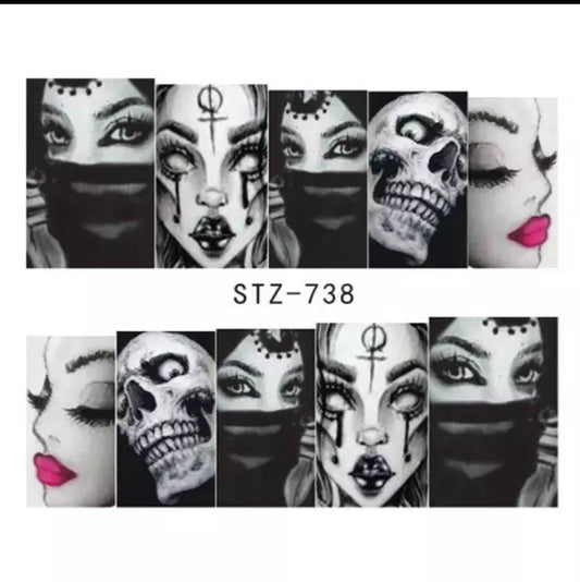 Halloween Water Transfer Sickers/738