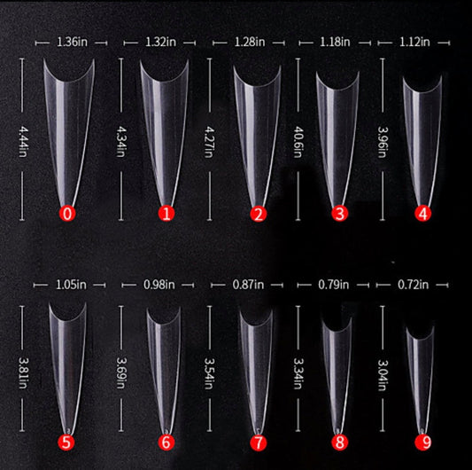 600Pcs XXL Stiletto Nail Tips/Bag