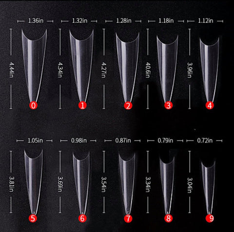 600Pcs XXL Stiletto Nail Tips/Bag