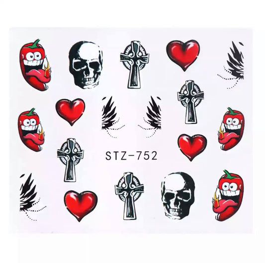 Halloween Water Transfer Sickers/7̀52