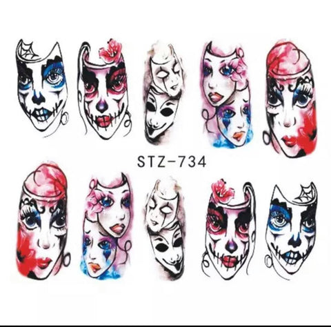 Halloween Water Transfer Sickers/734