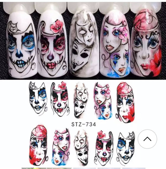 Halloween Water Transfer Sickers/734