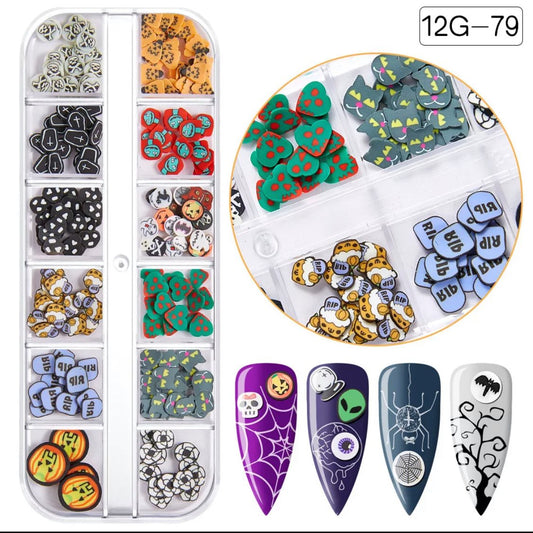 Halloween Mixed Clay Nail Art 12G-79