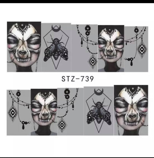 Halloween Water Transfer Sickers/739