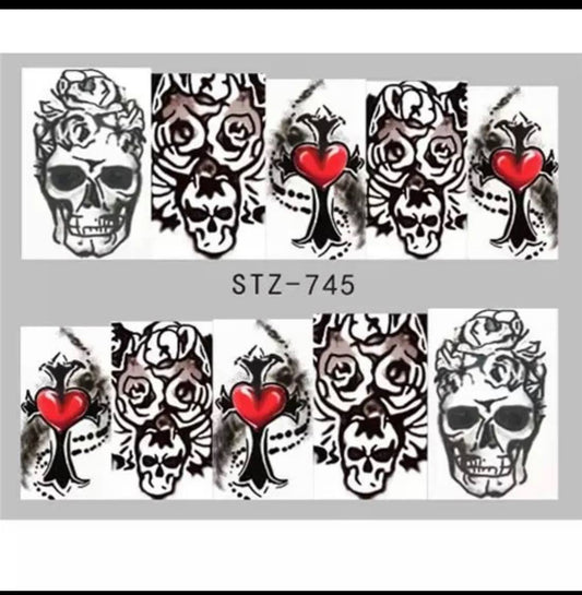 Halloween Water Transfer Sickers/745