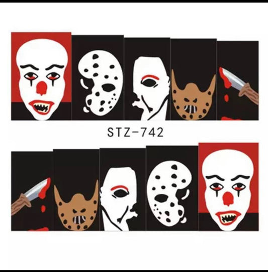 Halloween Water Transfer Sickers/742