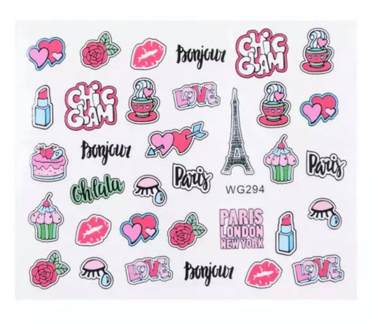 Nail Stickers Water Transfer/WG294