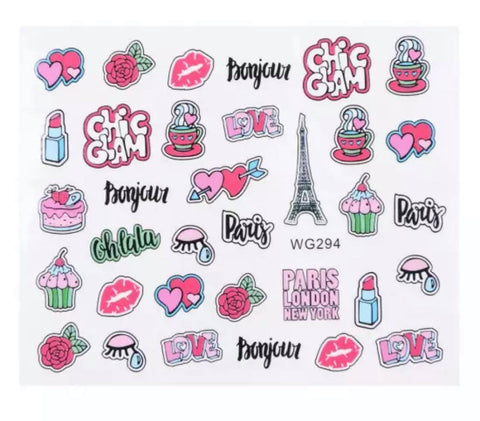 Nail Stickers Water Transfer/WG294