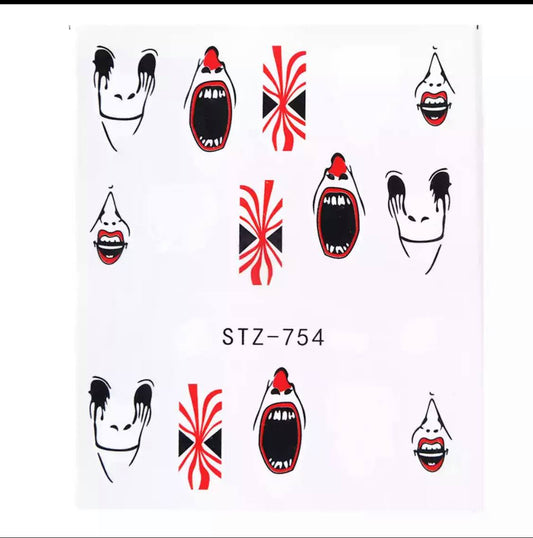 Halloween Water Transfer Sickers/7̀54