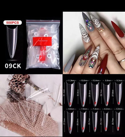 600Pcs XXL Stiletto Nail Tips/Bag