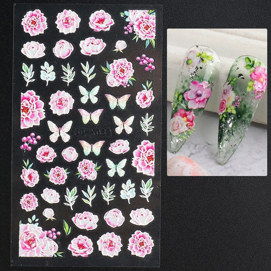 5D Flower Stickers K032