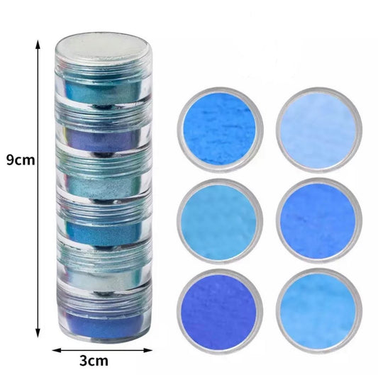 6pcs Blue Pigment Tower