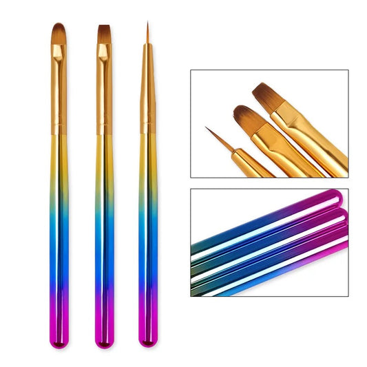 3pcs/set Nail Art Bush