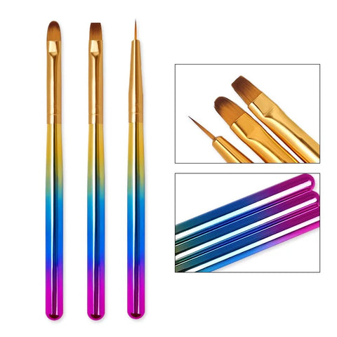 3pcs/set Nail Art Bush