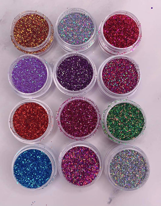 12pcs Chameleon Holographic Nail Glitter
