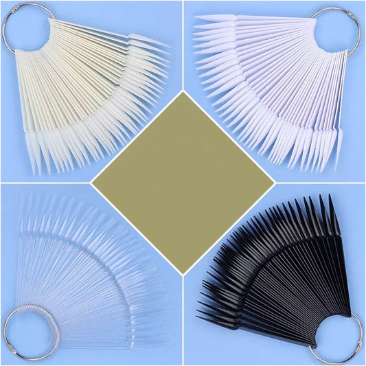 40pcs Long Pointy Nail Swatch Polish