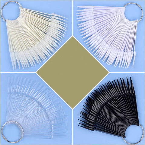 40pcs Long Pointy Nail Swatch Polish