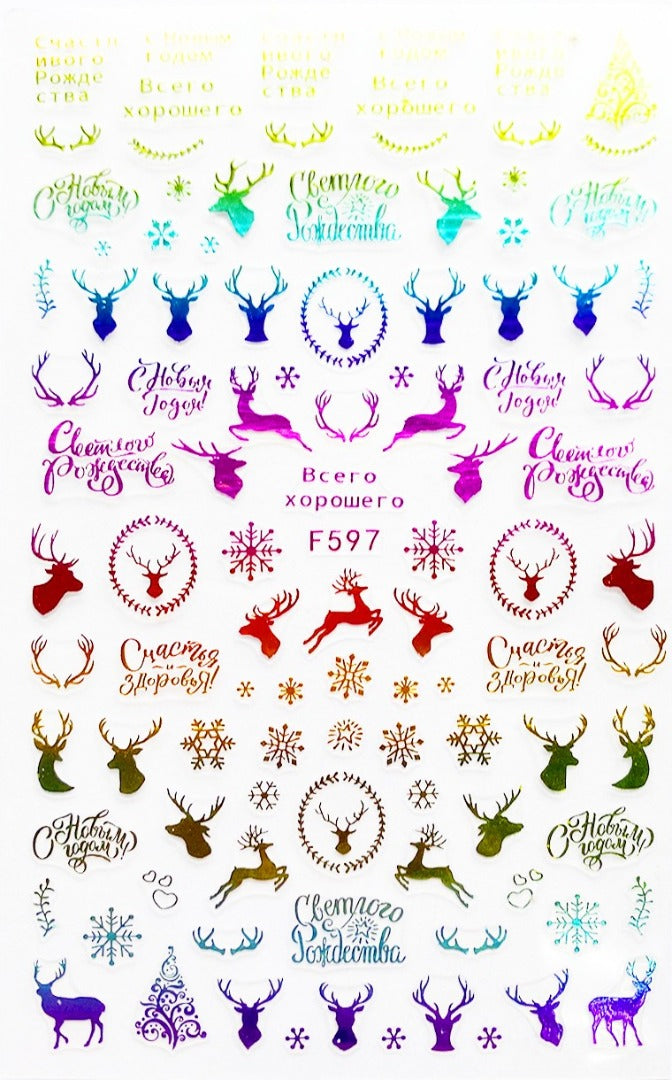 Christmas Nail Stickers F597