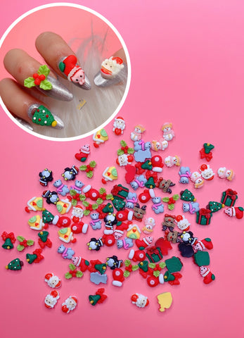 100PCS CHRISTMAS NAIL CHARM