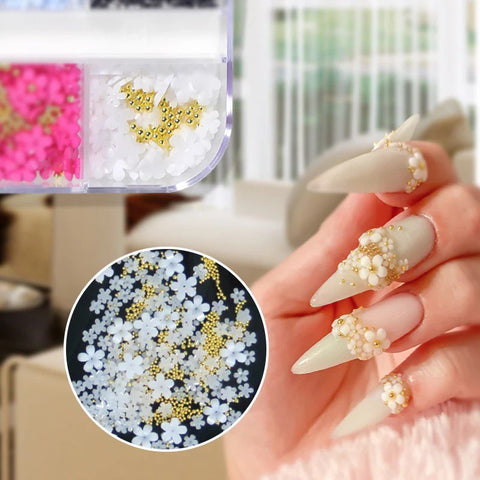12 Grids 3D Flowers Nail Art