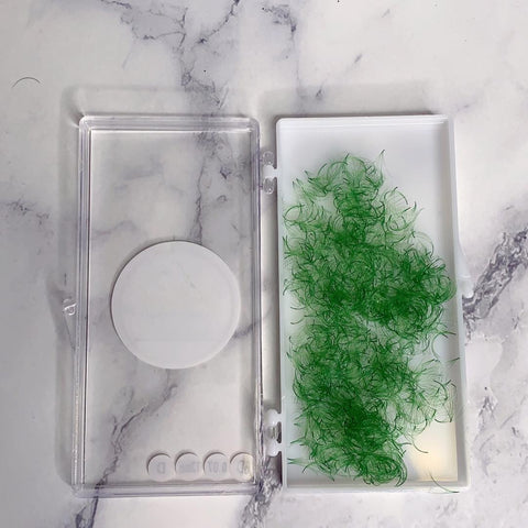 COLOUR LOOSE PRO-MADE FANS/ GREEN