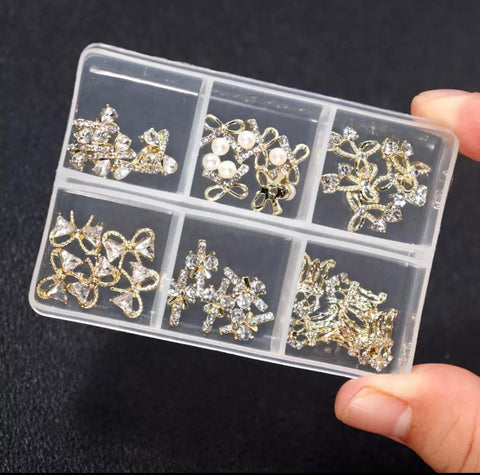 Diamond Nail Charms Bow/30pcs