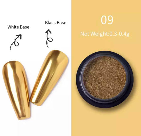 MIRROR CHROME POWDER /METAL GOLD 09