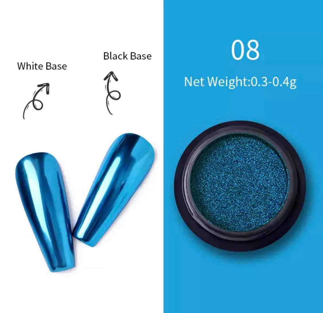 MIRROR CHROME POWDER /CYAN BLUE 08