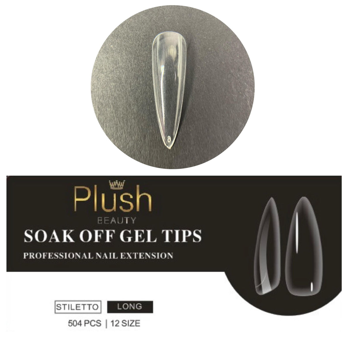LONG STILETTO SOFT GEL TIPS/504PCS