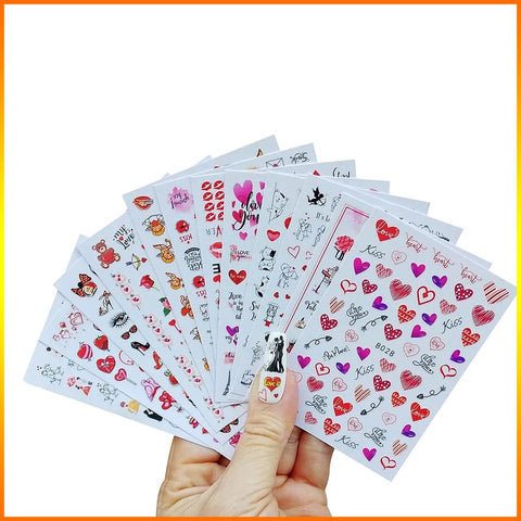 12PCS Valentines Love Heart Stickers