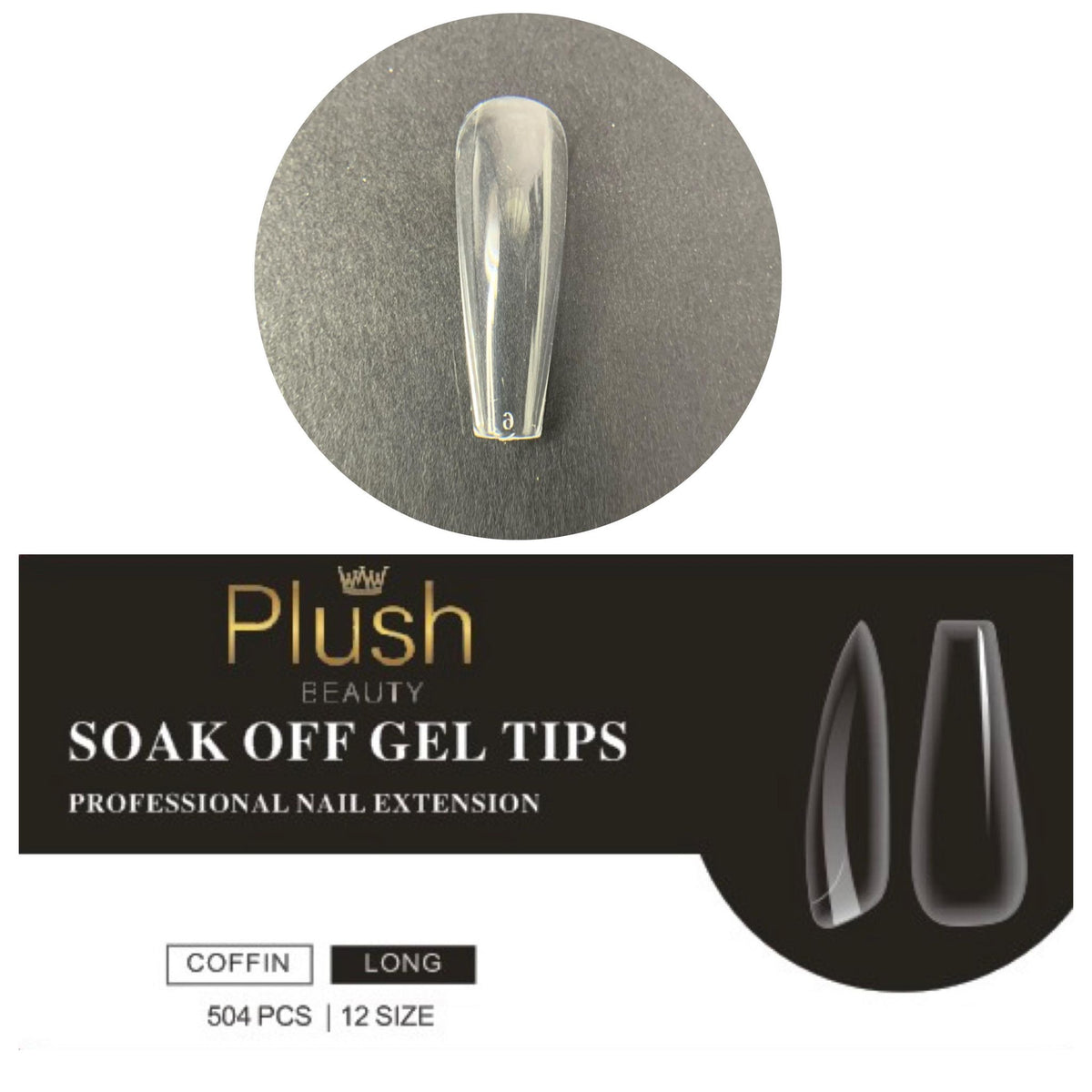 LONG COFFIN SOFT GEL TIPS/504PCS
