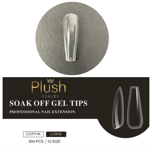 LONG COFFIN SOFT GEL TIPS/504PCS