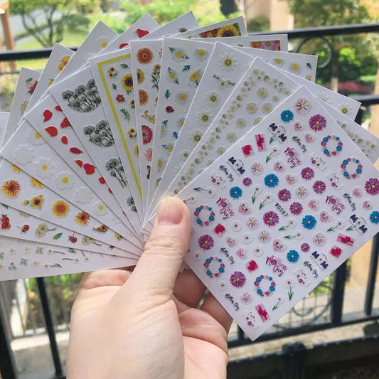 12PCS Flowers Stickers
