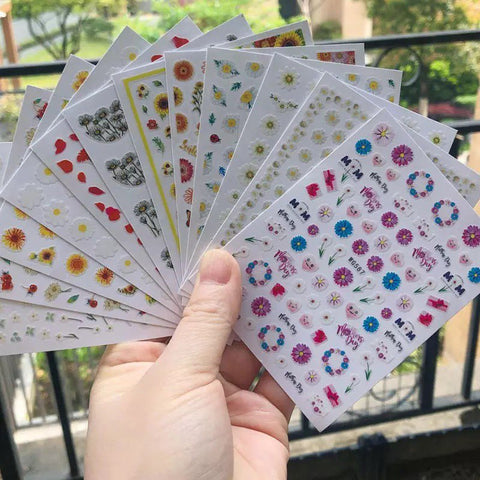 12PCS Flowers Stickers