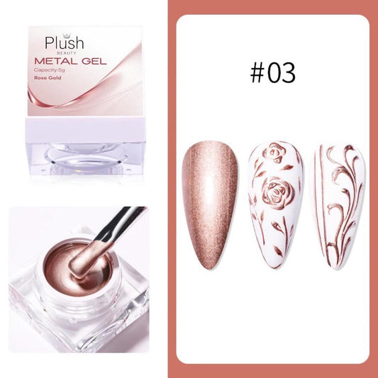 CHROME LINER GEL/ ROSE GOLD 03