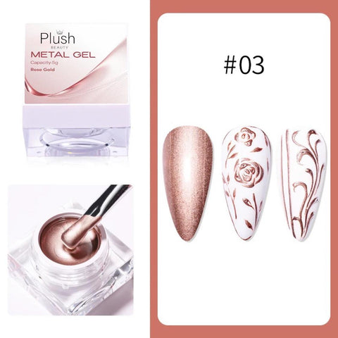 CHROME LINER GEL/ ROSE GOLD 03