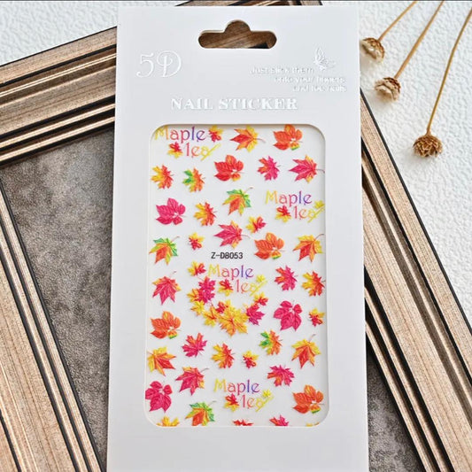 5D MAPLE LEAF STICKERS /D8053