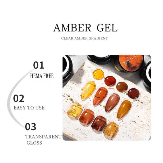 GEL POLISH - AMBER GEL/SET 4 COLORS