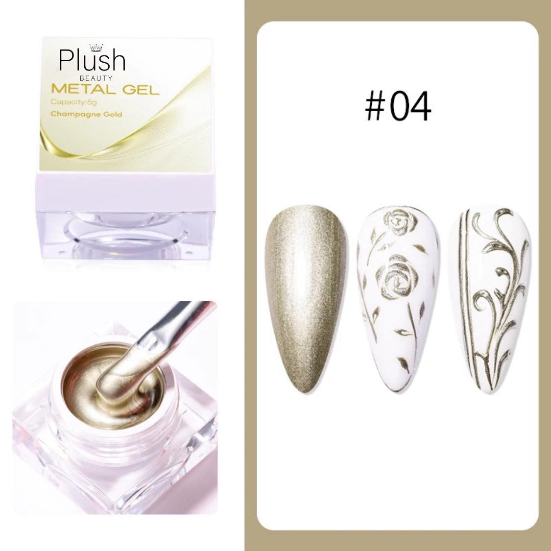 CHROME LINER GEL/CHAMPAGNE 04