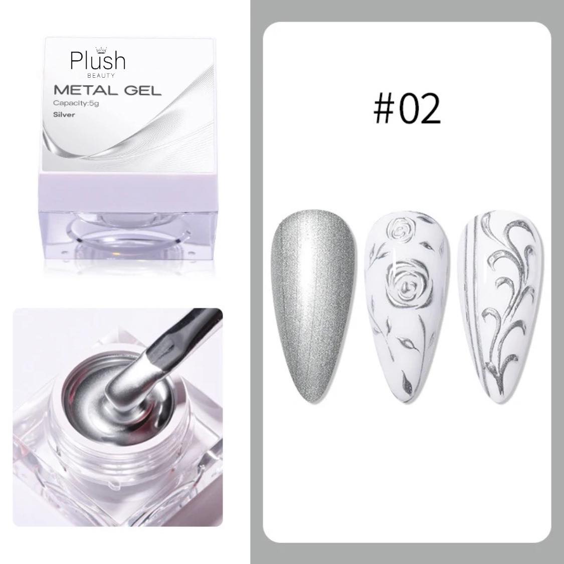 CHROME LINER GEL/ SILVER 02