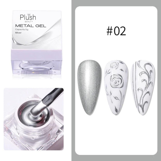 CHROME LINER GEL/ SILVER 02