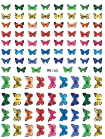 BUTTERFLY STICKERS NAIL ART11