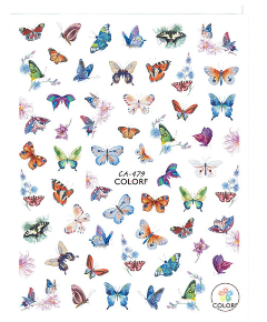 BUTTERFLY STICKERS NAIL ART10
